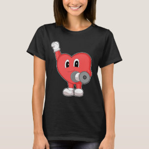 ハートフィットネスダンベルスポーツ Tシャツ