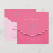 ハートフィリグリーSweet sixteen招待状 招待状 (正面/裏面)