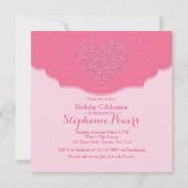 ハートフィリグリーSweet sixteen招待状 招待状 (裏面)