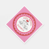 ハートフェアリーカスタマイズ©バースデーパーティナプキン スタンダードランチョンナプキン (角)