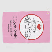 ハートフェアリー©ゴルフタオル ゴルフタオル (横)