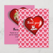 「ハートフェアリー」©バースデーパーティーフラットサンキューカード サンキューカード (正面/裏面)