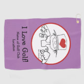 ハートフェアリー©ラベカスタマイズンダーゴルフタオル ゴルフタオル (横)