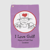 ハートフェアリー©ラベカスタマイズンダーゴルフタオル ゴルフタオル (正面)