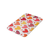 ハートフェカラフルルラブパターンデザイン バスマット (アングル)