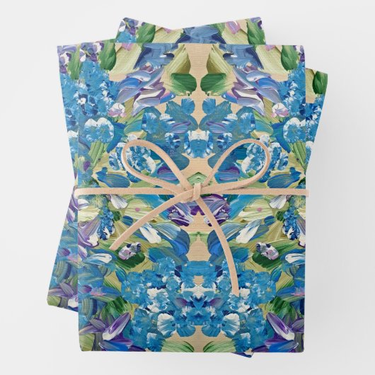 ハートフェルトあじさいラッピング紙 ラッピングペーパーシート (インサイチュ)