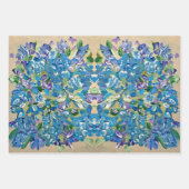 ハートフェルトあじさいラッピング紙 ラッピングペーパーシート (正面)