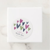 ハートフェルトありがとうハートネイビーアボカドメッセージカード フェイバータグ (インサイチュ)