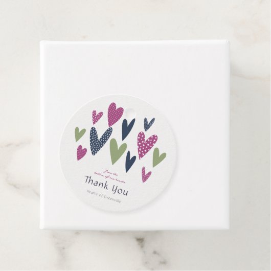 ハートフェルトありがとうハートネイビーアボカドメッセージカード フェイバータグ (インサイチュ)