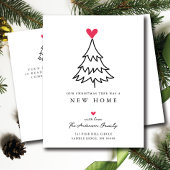 ハートフェルトのクリスマスツリー新しいホームムービング 案内ポストカード