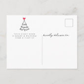 ハートフェルトのクリスマスツリー新しいホームムービング 案内ポストカード (裏面)