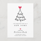 ハートフェルトのクリスマスツリー新しいホームムービング 案内ポストカード (正面)