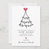 ハートフェルトのクリスマスツリー新しいホームムービング 案内状 (正面)