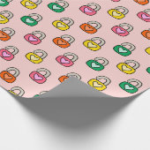 ハートフェルトのロックパターン ラッピングペーパー (角)