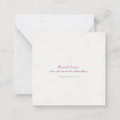 ハートフェルトサンキューティール(緑がかった色)ハートリトル ノートカード (裏面)