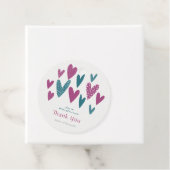 ハートフェルトサンキューハートティール(緑がかった色)マゼンタフェイバー フェイバータグ (インサイチュ)