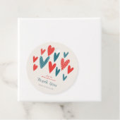 ハートフェルトサンキューハートレッドティール（緑がかった色） フェイバータグ (インサイチュ)