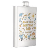 ハートフェルトドードル「ありがとうパパ」アート フラスク (右)