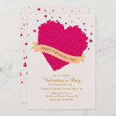 ハートフェルトバレンタインデー2招待状 招待状 (正面/裏面)