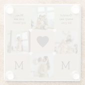 ハートフェルトメッセージ付きフォトコラージュコースター ガラスコースター (裏面)