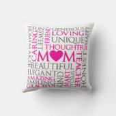 ハートフェルトワードクラウドママ装飾用クッション クッション (裏面)