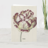 ハートフェルト悔やみや弔慰-ヴィンテージイエロー&レッドチューリップ シーズンカード (裏面)