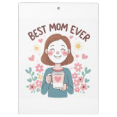 ハートフェルト母の日のデザインクリップボード クリップボード (裏面)