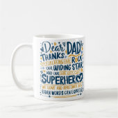 ハートフェルト父の日タイポグラフィ コーヒーマグカップ (左)