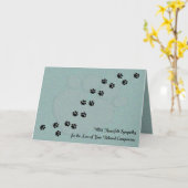 ハートフェルト犬または猫ペット悔やみや弔慰 カード (黄色い花)