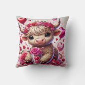 ハートフェルト甘いハイランドカウバレンタイン クッション (裏面)