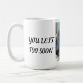 ハートフェルト記念ファーベビーワンフォトと名前 コーヒーマグカップ (左)