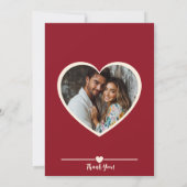 ハートフェルト開花フラットサンキューカード サンキューカード (裏面)