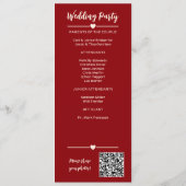 ハートフェルト開花結婚式 プログラム (裏面)