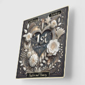 ハートフェルト1周年記念紙記念 スクエア壁時計 (傾斜)