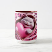 ハートフェルトSips:バレンタインのコーヒーディライトマグ ツートーンマグカップ (中央)