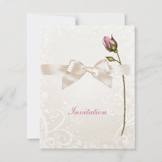 ハートフェロッシュバラ結婚式招待状 招待状 (正面)