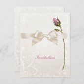 ハートフェロッシュバラ結婚式招待状 招待状 (正面/裏面)