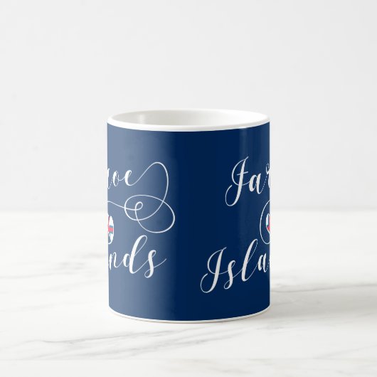 ハートフェロー諸島国旗、フェロー諸島、 コーヒーマグカップ (中央)