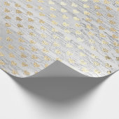 ハートフォキシアーウッドシルバーグレービーチウェッディ素朴ン ラッピングペーパー (角)