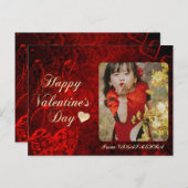 ハートフォトクラスルームのバレンタインデーのカード ポストカード (正面/裏面)