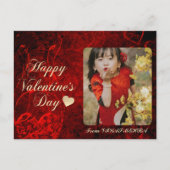 ハートフォトクラスルームのバレンタインデーのカード ポストカード (正面)