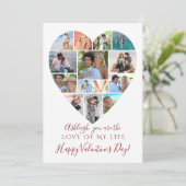 ハートフォトコラージヴァレンティーンズデーカスタム文字 シーズンカード (スタンド正面)