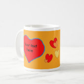 ハートフォトコーヒーマグオレンジ コーヒーマグカップ (正面左)