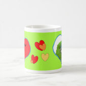 ハートフォトコーヒーマググリーン コーヒーマグカップ (中央)