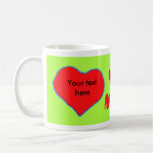 ハートフォトコーヒーマググリーン コーヒーマグカップ (左)