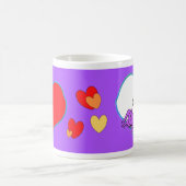 ハートフォトコーヒーマグパープル コーヒーマグカップ (中央)