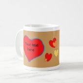 ハートフォトコーヒーマグブラウン コーヒーマグカップ (正面左)