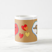 ハートフォトコーヒーマグブラウン コーヒーマグカップ (中央)