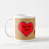 ハートフォトコーヒーマグブラウン コーヒーマグカップ (左)