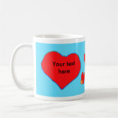 ハートフォトコーヒーマグブルー コーヒーマグカップ (左)